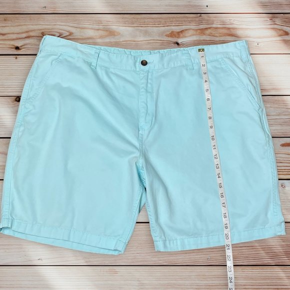 Faded Glory Pastel Turquoise Mens Flat Front Twill Shorts Size‎ 46 - Picture 4 of 8
